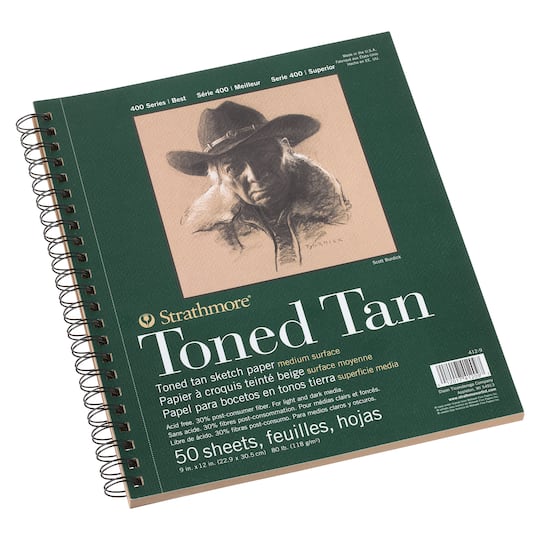 12 Pack: Strathmore® 400 Series Recycled Toned Tan Sketch Paper Pad